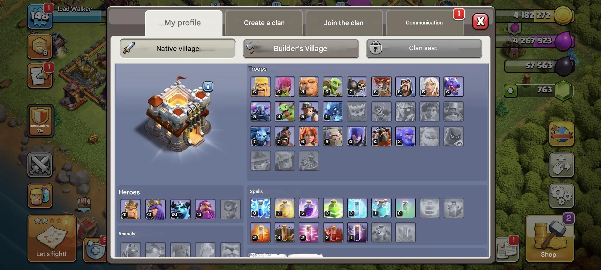 COC568 TH11 | 148 LVL Heroes 41/41/20/13 | 5 Builders 700 Gems Maxed Defenses Full Heroes 